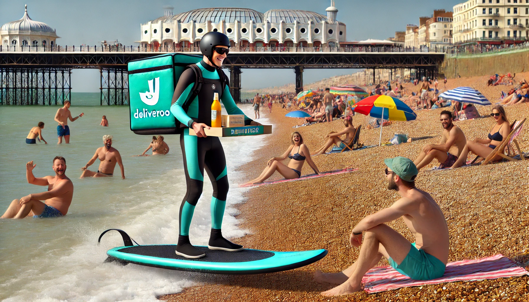 Deliveroo surfe sur l'originalité à Brighton